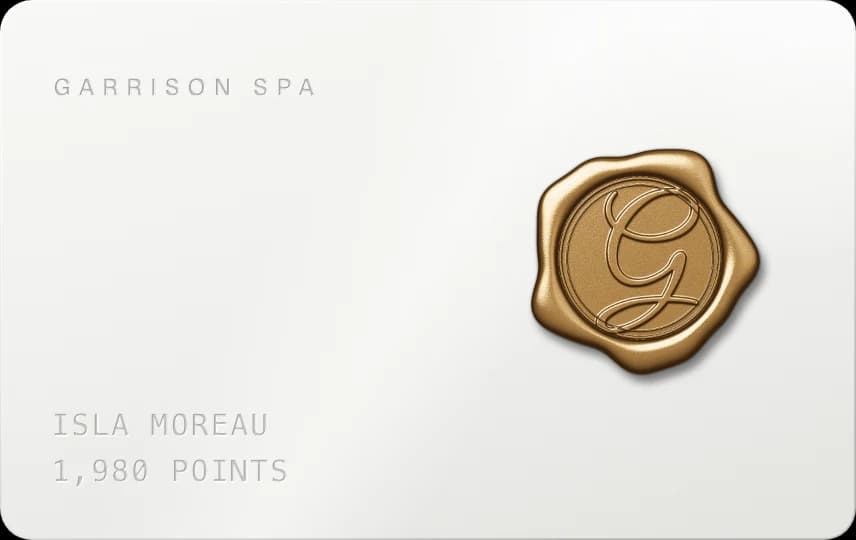Garrison Spa’s Wallet card