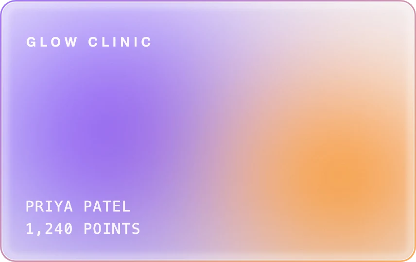 Glow Clinic’s Wallet card