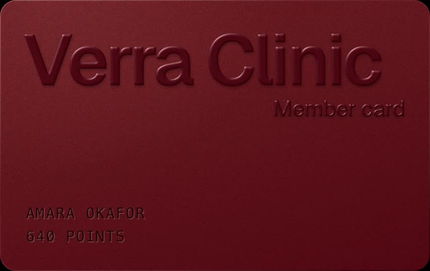 Verra Clinic’s Wallet card